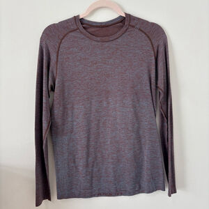 Lululemon | Metal Vent Tech LS 2.0 | Sz XS | Date Brown / Blue Nile | EUC